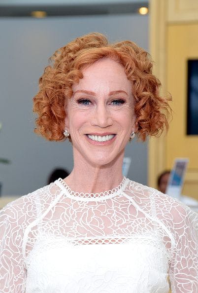 Kathy Griffin, a comedian and lung cancer survivor, smiles at the camera Photographer: Michael Tullberg Collection: Getty Images Entertainment
