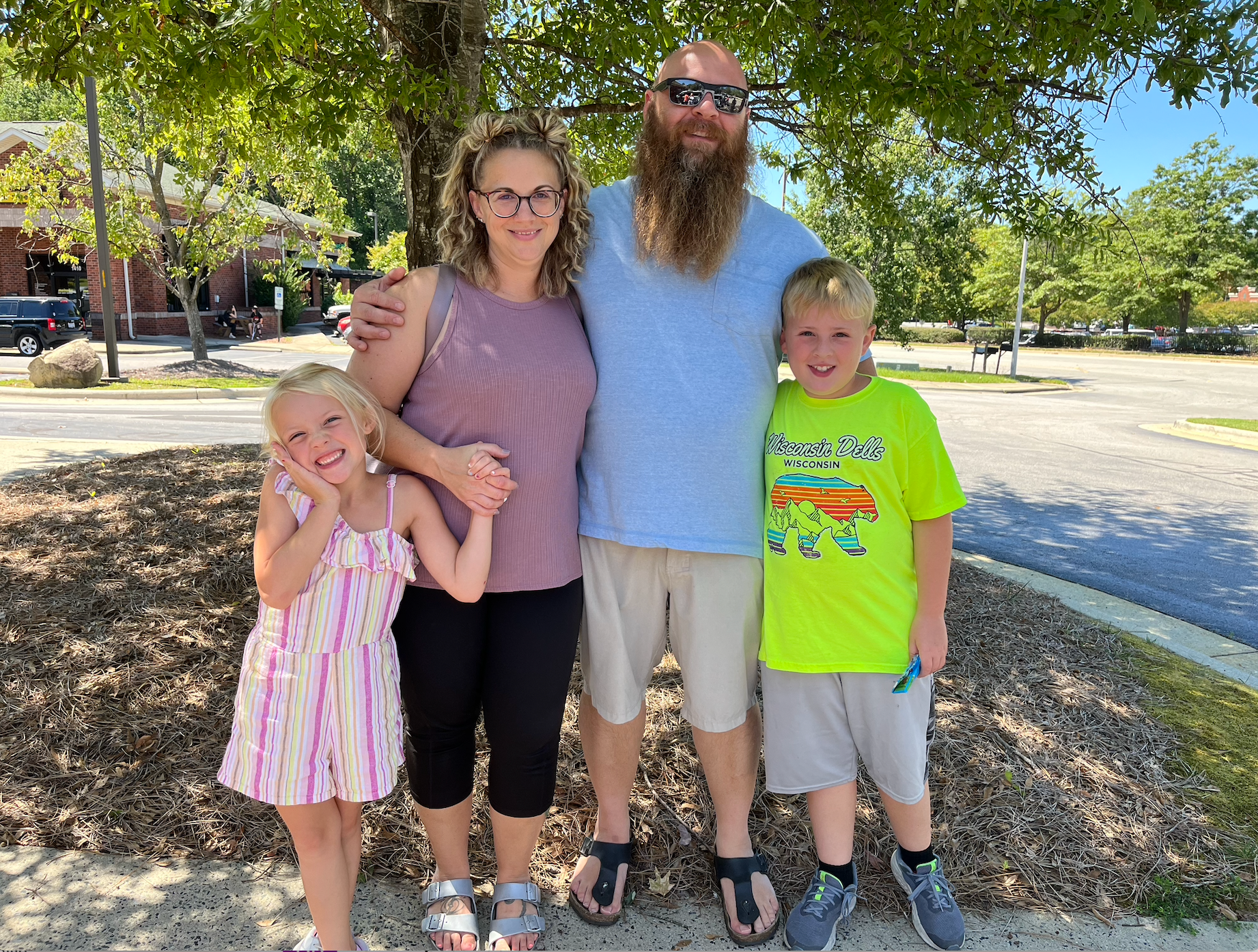Maggie Cambora, pictured with her family, received a diagnosis of acute myeloid leukemia in 2020, and was the recipient of a stem cell transplant the following year. (Photo courtesy of Maggie Cambora)
